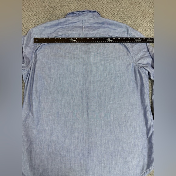 Banana Republic Men’s Custom 078 Wash Shirt Camden Fit Button Down Blue Large - Picture 10 of 12